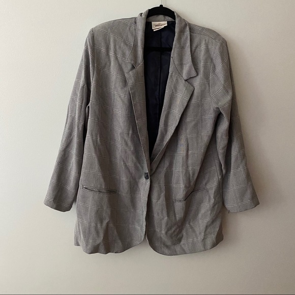Worthington VINTAGE Plaid Blazer - Picture 1 of 4